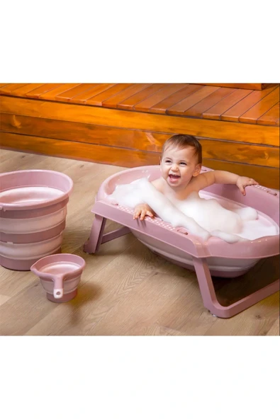 Babyjem 765 Katlanır Banyo 3 Lü Set Somon - 2