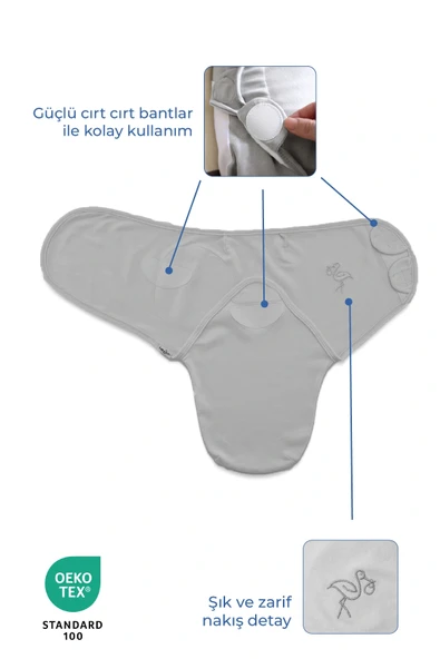 Babyjem Penye Kundak Gri - Resim 2