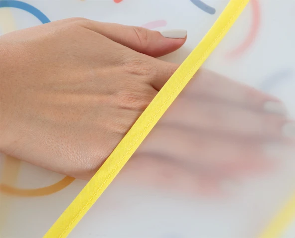 Babyjem Leke Tutmaz Giymeli Sarı Gülen Yüz Önlük - Resim 4