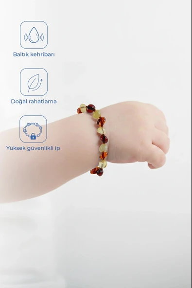 Babyjem Baby Jem Kehribar Bebek Bilekliği Multicolor ürün görseli 1