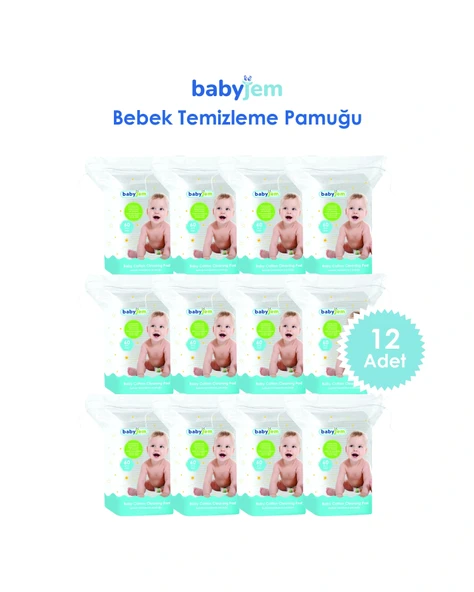 Babyjem Ultra Hassas Bebek Temizleme Pamuğu 12'li Fırsat Paketi (720 Adet)