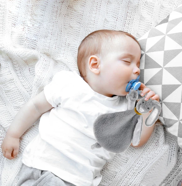 Babyjem Emzik Askılı Tavşan Uyku Arkadaşı Gri