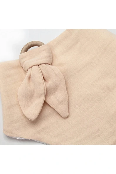 Babyjem Ahşap Diş Kaşıyıcılı Bürümcük Müslin Önlük 736 - 2