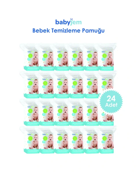 Babyjem Ultra Hassas Bebek Temizleme Pamuğu 24'lü Fırsat Paketi (1440 Adet)