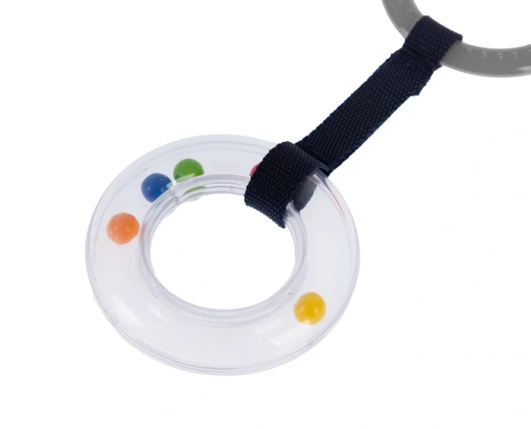 Babyjem Çıngıraklı Puset Halkası Gri Oval - Resim 5