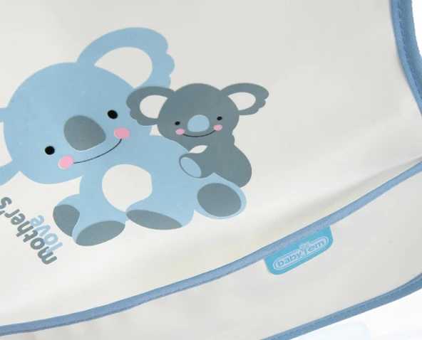 Babyjem Poli Muşamba Önlük Küçük Mavi - Resim 3