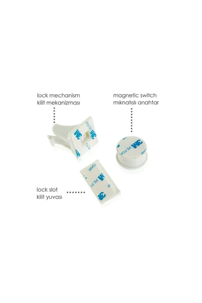 Babyjem Mıknatıslı Çekmece Kilidi 4in1 - 2