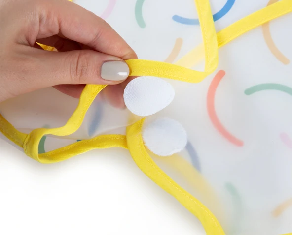 Babyjem Leke Tutmaz Giymeli Sarı Gülen Yüz Önlük - Resim 5