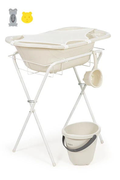 Babyjem Ayaklı Küvet Seti 7 Parça Kum Beji ürün görseli