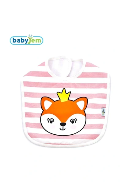 Babyjem Çizgili Baskılı Önlük 431 Pembe ürün görseli 1
