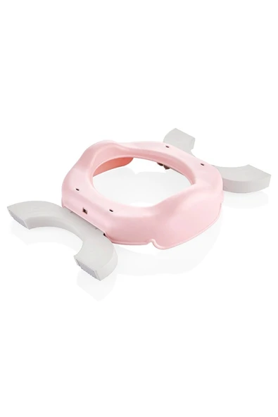 Babyjem Portatif Katlanabilir Seyyar Lazımlık & Sızdırmaz - Süper Emici Poşeti 5 Adet Hediye -  Pembe - 5