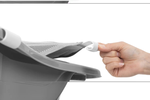 Babyjem Banyo Küvet Filesi Havlu Büyük Gri - Resim 3