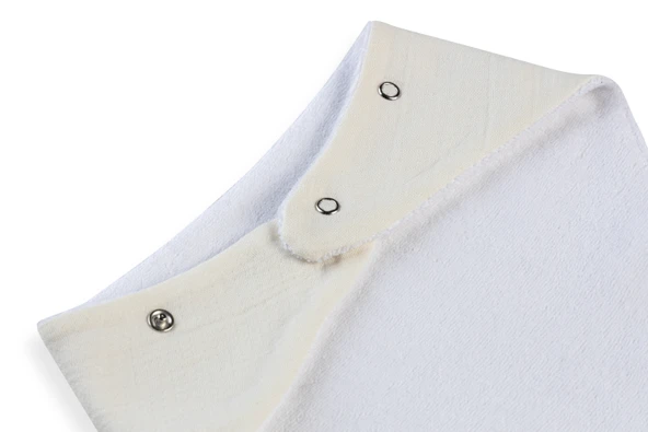 Babyjem Silikon Diş Kaşıyıcılı Müslin Önlük Ekru - Resim 5