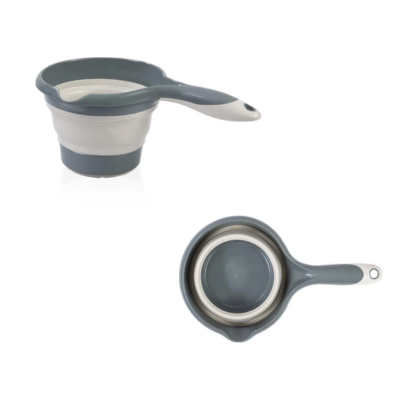 Babyjem Katlanır Bebek Banyo Küveti 5li Set Antrasit Renk - 5