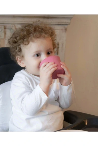 Babyjem Kolay Kavrama Silikon Bardak Somon - Resim 4