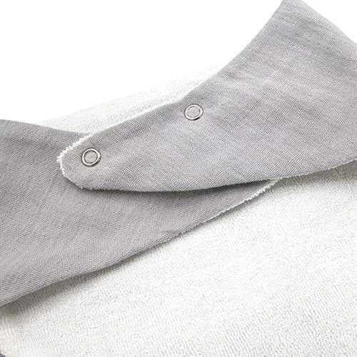 Babyjem Ahşap Diş Kaşıyıcılı Bürümcük Müslin Önlük 736 Gri - Resim 5