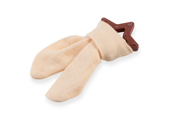 Babyjem Silikon Diş Kaşıyıcılı Müslin Önlük Somon - Resim 3