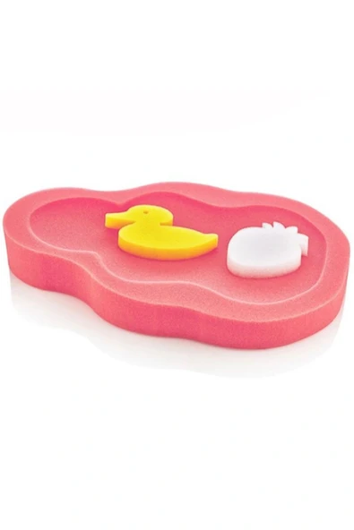 Babyjem Küvet Süngeri Banyo Süngeri  Kırmızı - Resim 6