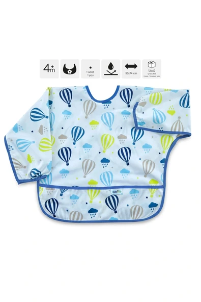 Babyjem Baskılı Blw Kollu Önlük Balon Desen - Resim 4