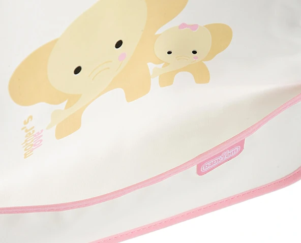 Babyjem Poli Muşamba Önlük Küçük Pembe - Resim 3