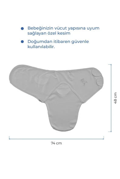 Babyjem Penye Kundak Gri - Resim 3