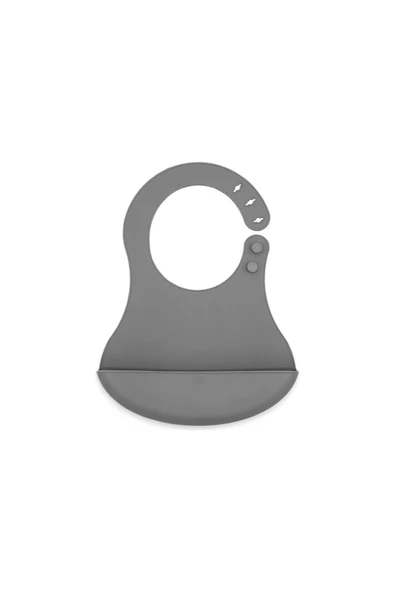 Babyjem 718 Mini Silikon Önlük Gri ürün görseli