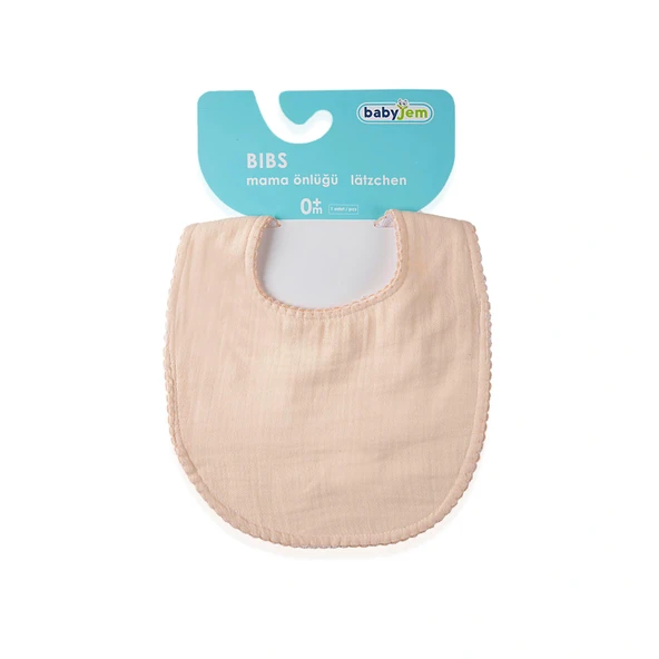 Babyjem Bürümcük Müslin Önlük Somon Art-811 - 6