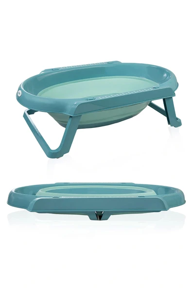 Babyjem Katlanır Banyo 3 Lü Set Turkuaz - 5