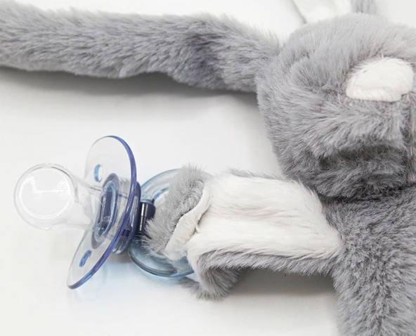 Babyjem Emzik Askılı Tavşan Uyku Arkadaşı Gri - 4