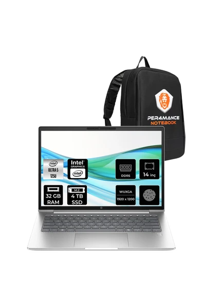 HP ProBook 440 G11 Ultra 5 125U 32GB DDR5 4TB SSD 14" WUXGA FDOS Dizüstü Bilgisayar & ÇANTA ürün görseli 1