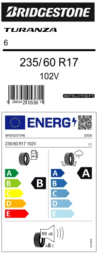Bridgestone 235/60R17 102V Turanza 6 (4X4-Suv) Yaz Lastiği (Üretim Yılı:2024) - Resim 4