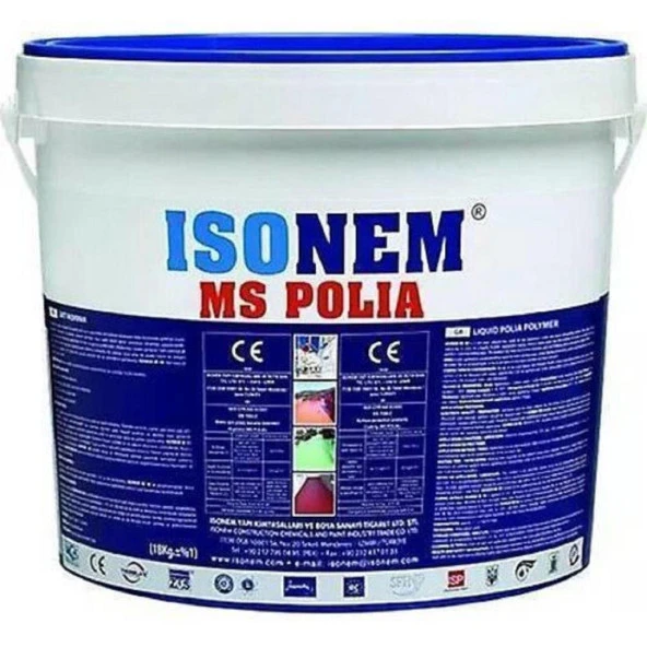 İsonem MS Polia Likid Polymer Su Yalıtım Boyası 18 Kg Beyaz