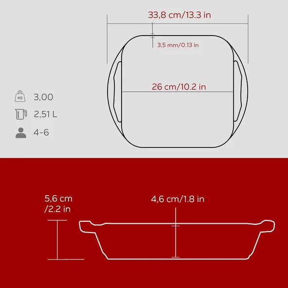 Lava Döküm Kare Kızartma Tavası Döküm Demir Yekpare Çift Kulplu Ölçü 26x26cm.-Bordo - Resim 5