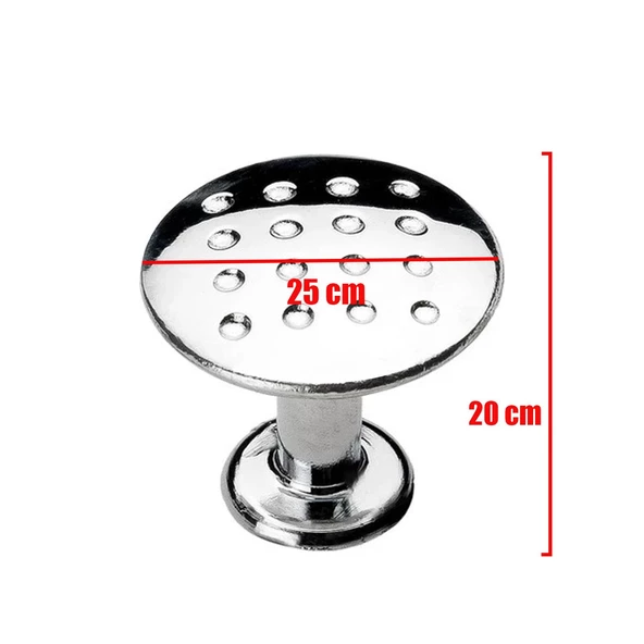 Noktalı Düğme Çekmece Dolap Dolabı Kulpu Kulbu Krom Metal Daire Kulpları (4 ADET) Mobilya Mutfak - 3