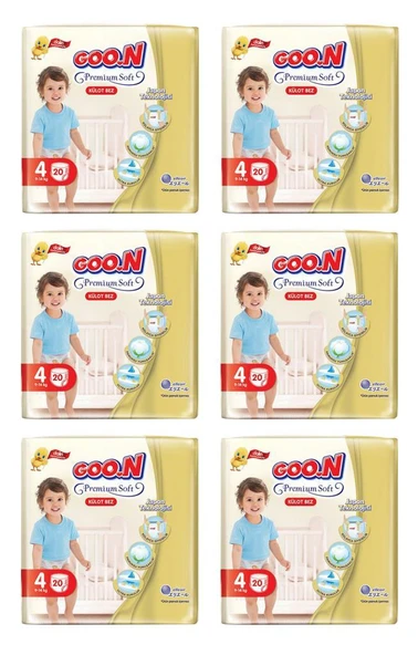 Goon Premium Soft Külot Bebek Bezi (4 Beden) 9-14 Kg | 20x6 Paket ürün görseli