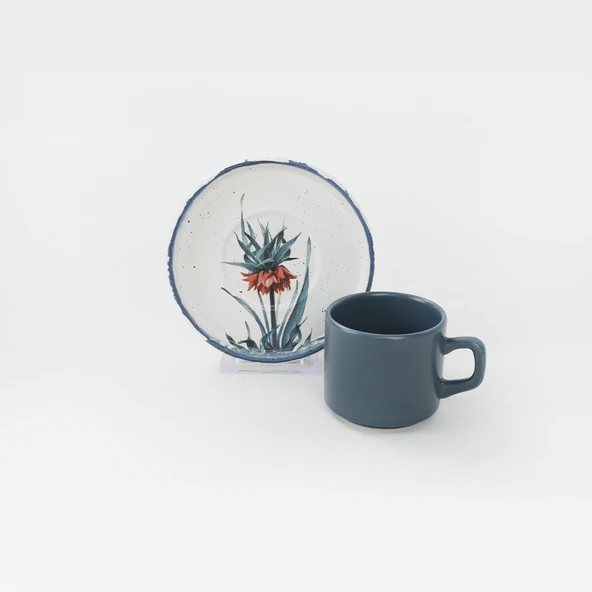 Keramika Keraart Anatolian Flowers Stackable Çay Takımı 12 Parça 6 Kişilik - 256/261 - 5