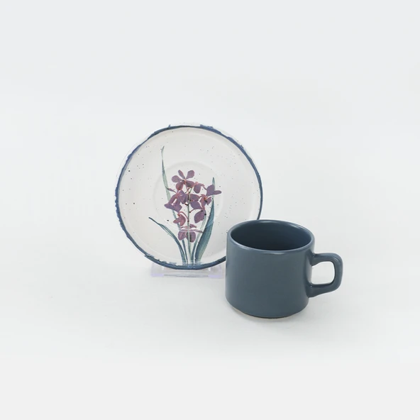 Keramika Keraart Anatolian Flowers Stackable Çay Takımı 12 Parça 6 Kişilik - 256/261 - 6