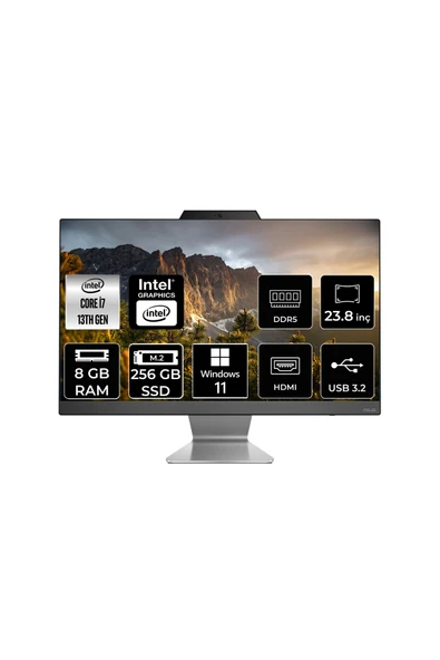 ASUS A3402WBAK-I716512B0D i7 1355U 8GB 256GB SSD 23.8" FHD W11H All In One Bilgisayar & Per4 Bellek ürün görseli