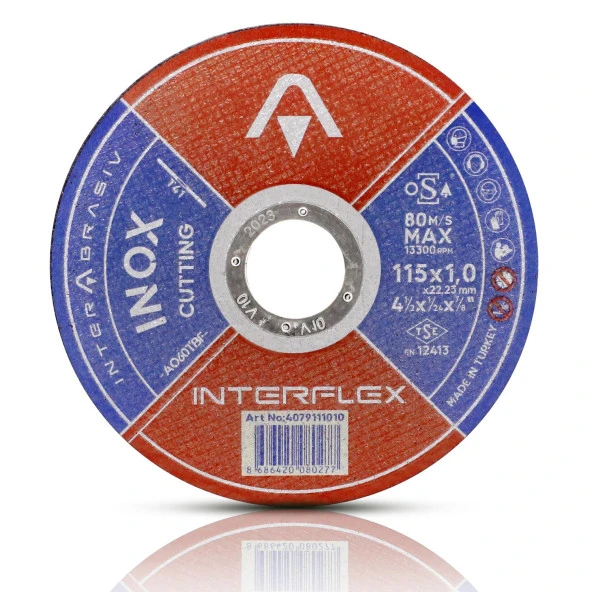 İnterflex İnox Metal Kesici Taş Disk 115x1.0x22.23 mm