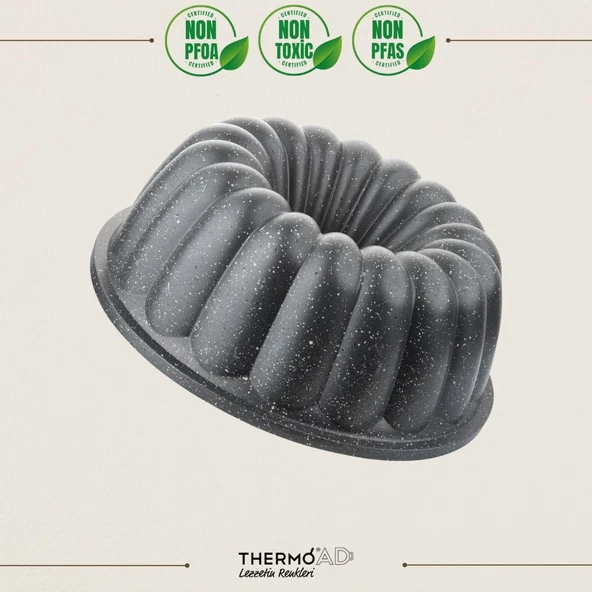 ThermoAD | Dilimli Kek Kalıbı | Gri | 26 cm