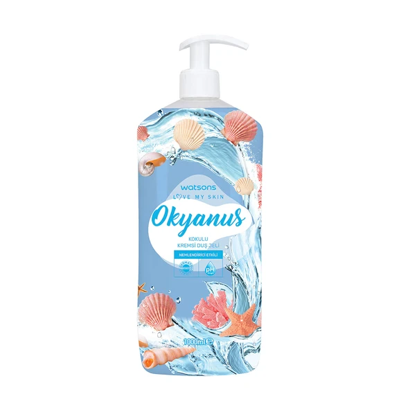 Watsons, Kremli Duş Jeli, Okyanus - 1 lt ürün görseli