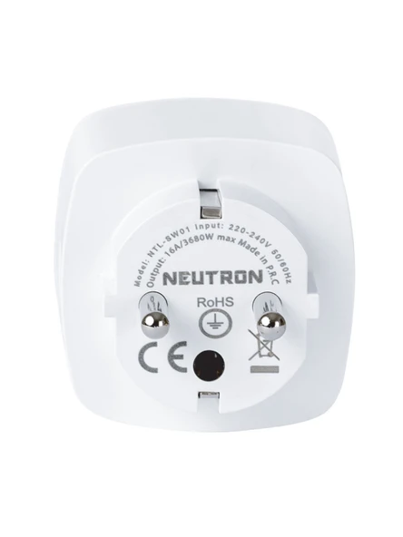 Neutron NTL-SW01 Akıllı Wi-Fi Destekli 16A Akım Korumalı Tekli Priz Uygulama Üzerinden Kontrol - 6
