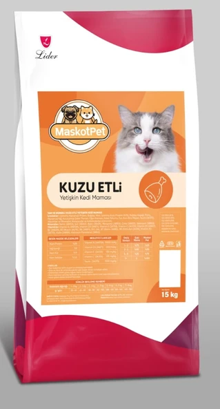 Maskot Kuzu Etli Kedi Maması 15 kg ürün görseli