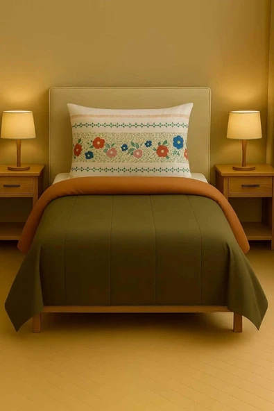 English Home Çift Kişilik King Size Çift Taraflı Nevresim Yastık Set - 2