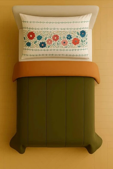 English Home Çift Kişilik King Size Çift Taraflı Nevresim Yastık Set - 3
