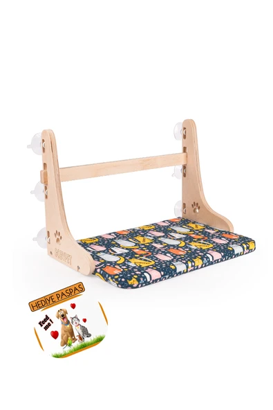 Vantuzlu Kedi Yatağı, Cama Asılan Kedi - Köpek Yatağı, Hediye Paspas