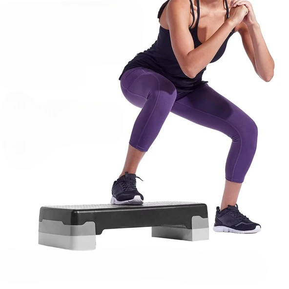 Step Tahtası 2 Kademe Yükseklik Ayarlı Step Egzersiz Aleti, Kardiyo ve Fitness Platformu - 4