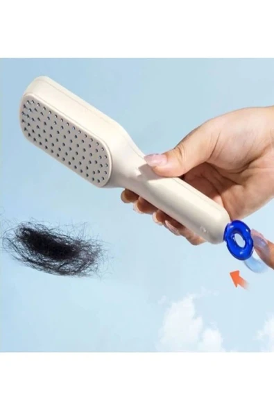 Mucit Home Kendi Kendini Temizleyen Otomatik Tuşlu Saç Tarağı Dolaşık Açıcı Anti-Statik Saç Tarağı - Resim 2