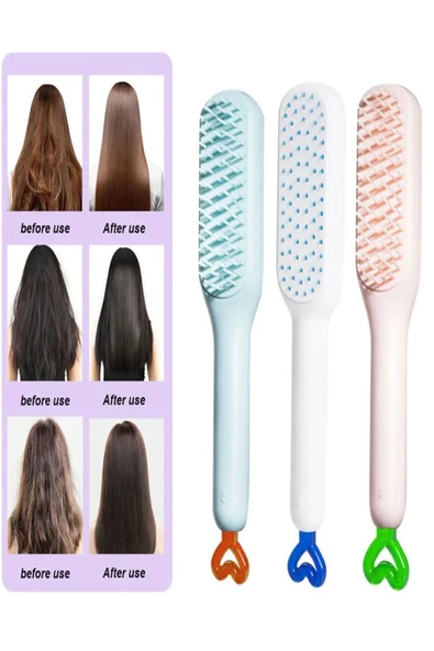 Mucit Home Kendi Kendini Temizleyen Otomatik Tuşlu Saç Tarağı Dolaşık Açıcı Anti-Statik Saç Tarağı ürün görseli