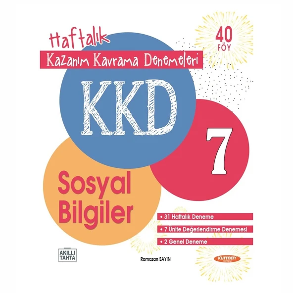 7. Sınıf Sosyal Bilgiler KKD Haftalık Kazanım Kavrama Denemeleri Kurmay ELT Yayınları
